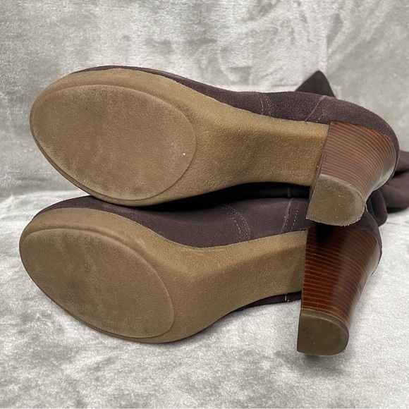 Colin Stuart Brown Suede Leather Slouchy Boots Women’s Size 9 - Picture 8 of 14
